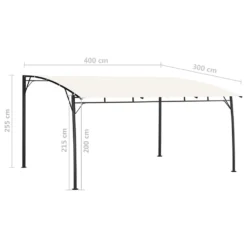 VidaXL Garten-Sonnenschutz 4x3x2,55 M Cremeweiß -Deutschland Garten Zier Verkaufs-Shop 86cfc39ae211e5b4824a832f4f63c22d