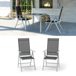 Alu Gartenstuhl 2er Set 107 X 57 X 62 Cm Aluminium
