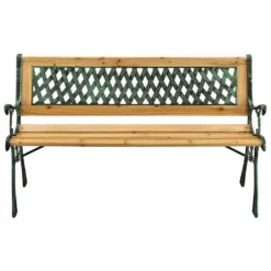 Juskys Gartenbank Pisa – 2-Sitzer Holzbank Mit Armlehnen & Rückenlehne – Wetterfeste Sitzbank 122x54x73 Cm - Seitenelemente Aus Gusseisen -Deutschland Garten Zier Verkaufs-Shop 87eaa23691986b3586aa10544da000d0