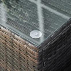 Outsunny Garten Beistelltisch, Couchtisch, Gartentisch, Balkontisch, Polyrattan, Braun, 85 X 50 X 39 Cm -Deutschland Garten Zier Verkaufs-Shop 8844fa1d0113ab8a0d8332a5f971d78c