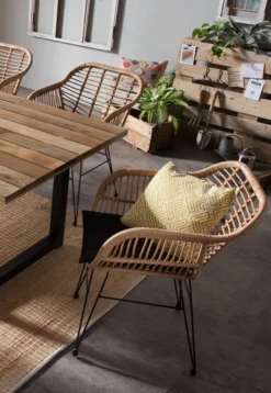 Möbilia Gartensessel 2er-Set Aus Polyrattan |inklusive Sitzkissen | B 58 X T 59 X H 80 Cm | Natur-schwarz | 10020007 | Serie GARTEN -Deutschland Garten Zier Verkaufs-Shop 88477f39b60a71f60db68907decbc7a0