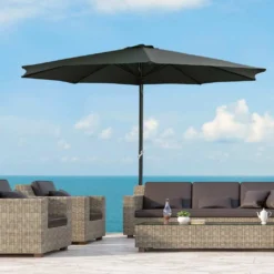 HI Sonnenschirm Aluminimum Anthrazit 3 M UV50+ -Deutschland Garten Zier Verkaufs-Shop 88b97ce05e11159d3fe1969c27470a91