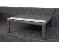 Poly-Rattan Garnitur HWC-J38, Garten-/Lounge-Set Sitzgruppe, Spun Poly Halbrundes Rattan Grau, Kissen Anthrazit -Deutschland Garten Zier Verkaufs-Shop 8901ac7079d679a4a3ea6a5b7e7adcbb