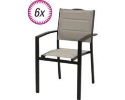 Acamp Stapelsessel Alberto 6er Schwarz Silber -Deutschland Garten Zier Verkaufs-Shop 894e0a9111b51d6d171e91c603d85c4a