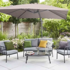 SIENA GARDEN California N+ Ampelschirm Anthrazit/taupe 250x250cm L87433 -Deutschland Garten Zier Verkaufs-Shop 897c5c666167484e1e3d98ca5d12fcdf