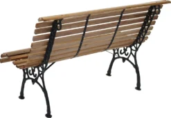 Gartenbank MCW-F97, Sitzbank Parkbank Holzbank, 2-Sitzer Gusseisen Holz 122cm 22kg Hellbraun -Deutschland Garten Zier Verkaufs-Shop 8a23aea70e8406de5a81f4cf274580cb 1