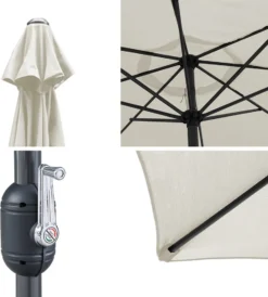 EINFEBEN 2.7m Sonnenschirm Marktschirm Mit Handkurbel UV40+ Outdoor-Schirm Terrassen Gartenschirm,Beige -Deutschland Garten Zier Verkaufs-Shop 8a42eacf152e0ce931fef7c9c29fc9d4