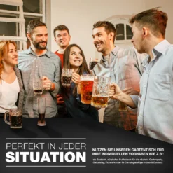 Tillvex Gartentisch 180x75cm Schwarz Klappbar Kunststoff | Buffettisch Mit Tragegriff | Klapptisch Für Garten Terrasse Und Balkon | Campingtisch 6 Personen -Deutschland Garten Zier Verkaufs-Shop 8a5bc0dd5354f2f443f4b1b34b424f04