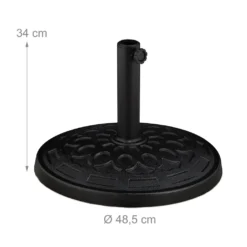 Relaxdays Runder Sonnenschirmständer In Schwarz -Deutschland Garten Zier Verkaufs-Shop 8c1671f2ee3e1261e426be393701a076