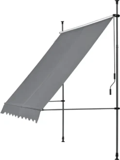 Pro-Tec Klemmmarkise 150x120x200-300cm Markise Balkonmarkise Ohne Bohren Mittelgrau -Deutschland Garten Zier Verkaufs-Shop 8d201b2800a314295f01e13127c08ac6