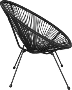 Tectake 2 Gartenstühle Santana Retro Im Acapulco-Stil - Schwarz -Deutschland Garten Zier Verkaufs-Shop 8d2db01d5f8327e37e49a0af761f2374