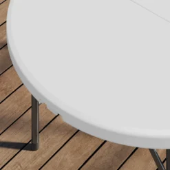 2er-Set MIO | Partytisch | Ø 122 Cm | Weiß | Klappbar | Party Klapptisch, Buffettisch, Banketttisch -Deutschland Garten Zier Verkaufs-Shop 8d7b0537254dbf7ed357c08c58a97c87