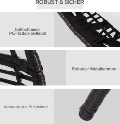 Outsunny Rattansessel In Tropfenform, Gartensessel Mit Sitzkissen, Erhöhter Rattanstuhl, Stahl, Braun, 101 X 89 X 156 Cm -Deutschland Garten Zier Verkaufs-Shop 8e559700c5a25c0adc1ecf5780b943f0