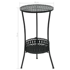 VidaXL Bistrotisch Schwarz 40x70cm Metall -Deutschland Garten Zier Verkaufs-Shop 8ea00d5741fc1c3870b4feaf4cfcbc65