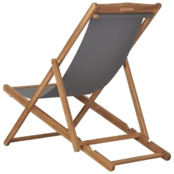 VidaXL Strandstuhl Klappbar Massivholz Teak Grau -Deutschland Garten Zier Verkaufs-Shop 8f2dc5dc24e4775bb643677df33bc97f