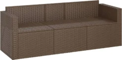 VidaXL Gartensofa 3-Sitzer Mit Kissen Braun Poly Rattan -Deutschland Garten Zier Verkaufs-Shop 8fad7d28b9378fa79da00b4eb58ee479
