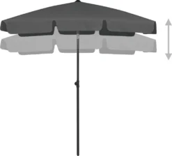 VidaXL Strandschirm Anthrazit 180x120 Cm -Deutschland Garten Zier Verkaufs-Shop 901e9142da44f44168918d8afcdd1a73