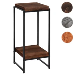 Blumentisch HWC-K71, Blumenregal Beistelltisch Pflanzregal, MDF Metall Dunkelbraun, 82cm -Deutschland Garten Zier Verkaufs-Shop 9025578fca7d463876109cb7b49ea384