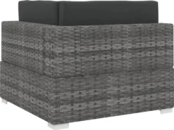 VidaXL Modular-Sofa-Eckteil 1 Stk. + Auflagen Poly Rattan Grau -Deutschland Garten Zier Verkaufs-Shop 90ee1d6588448e004aa04e2dafbcd1bb