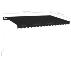 VidaXL Gelenkarmmarkise Einziehbar 400x350 Cm Anthrazit -Deutschland Garten Zier Verkaufs-Shop 9188e2678c180f098fb8a66178fe16cb