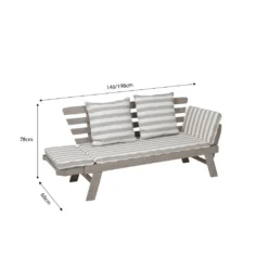 Greemotion Gartenbank Multifunktionsliege Hawaii , Akazie Grau Holz -Deutschland Garten Zier Verkaufs-Shop 91901b12b2157ac165c830dbedadf092