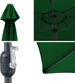 Lospitch 2.7m Sonnenschirm Gartenschirm Wasserabweisend Terrassenschirm UV40+ Mit Handkurbel Balkon Marktschirm,Grün,2.7m -Deutschland Garten Zier Verkaufs-Shop 9195c7c900c66c85ca49cb9ea7f30488 1