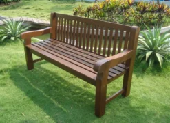 TPFGarden® Gartenbank / Holzbank BRISTAL 162cm 3-sitzer Aus Eukalyptus Massiv✔ | Holz Von Höchster Qualität✔ | -✔ | Farbton: Dunkel Geölt✔