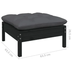 VidaXL 4-tlg. Garten-Lounge-Set Mit Kissen Schwarz Kiefernholz -Deutschland Garten Zier Verkaufs-Shop 91e09d59e5a50b57b6d561f227548a11