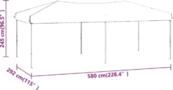 VidaXL Partyzelt Faltbar Mit Seitenwänden Creme 3x6 M -Deutschland Garten Zier Verkaufs-Shop 9259c8a571a4510424d00dc09ad822a8 1