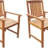 VidaXL Gartenstühle 2 Stk. Massivholz Akazie Braun