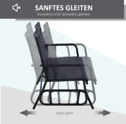 Outsunny Schaukelbank Gartenschaukel Gartenbank Sitzbank Schaukel 2-Sitzer Polyrattan -Deutschland Garten Zier Verkaufs-Shop 928ac0834b824bd3a1b559f59cf08827