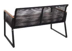 Garten-Garnitur HWC-K42, Gartenlounge Lounge-Set Sitzgruppe Sofa, Seilgeflecht Rope Polywood Stahl, Polster Hellgrau -Deutschland Garten Zier Verkaufs-Shop 92abe0ebc87e72addd1f50d8705e182e