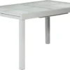 Merxx Gartentisch Ausziehbar 160/220 X 90 Cm - Aluminiumgestell Silber Mit Matter Glasplatte
