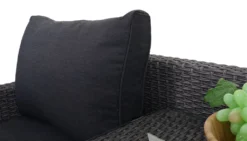 Poly-Rattan Garnitur HWC-J38, Garten-/Lounge-Set Sitzgruppe, Spun Poly Halbrundes Rattan Grau, Kissen Anthrazit -Deutschland Garten Zier Verkaufs-Shop 94fd66f1d396f2b283063fad04f22deb