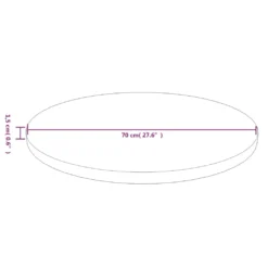 VidaXL Runde Tischplatte Dunkelbraun Ø70x1,5 Cm Behandeltes Eichenholz -Deutschland Garten Zier Verkaufs-Shop 95bd202c799142b9150a4ec058e2059e