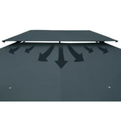 Casaria Pavillon 3x4m Gartenzelt Garten Seitenteile Metall Wasserabweisend Topas, Farbe:anthrazit -Deutschland Garten Zier Verkaufs-Shop 96571ba0fc30fc8fe0be7d9f72e7c9a8