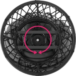 Tectake Rattansessel Gargano Drehbar - Schwarz -Deutschland Garten Zier Verkaufs-Shop 9670cd9ae44905e9e170d21f4846ea94