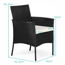 COSTWAY 2er Rattan Stühle Set Gartenstuhl Polyrattan Mit Sitzkissen Rückenlehne & Armlehne -Deutschland Garten Zier Verkaufs-Shop 96a917d320a3a754b64984784e9ebcdd