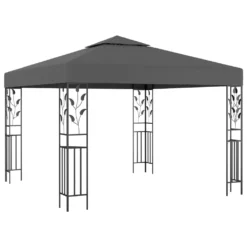 VidaXL Pavillon Mit LED-Lichterkette 3x3 M Anthrazit -Deutschland Garten Zier Verkaufs-Shop 97213db5aff0198317925c157cb9c51c