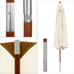 Anndora Sonnenschirm 3,5m Rund Natural Winddach UV-Schutz - Natural -Deutschland Garten Zier Verkaufs-Shop 98f60d11873beef38ff473a78a578da5