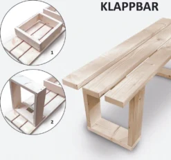 Holzbank Sitzbank Massivholz Esszimmerbank 110cm Küchenbank Esszimmer Gartenbank Typ2