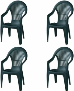PROGARDEN Vega SET 4x Stapelsessel Grün Kunststoff M73531 -Deutschland Garten Zier Verkaufs-Shop 99b1add14a5418ae033f953499e5c707