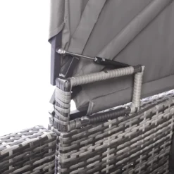 Merax Gartenmöbelset Polyrattan Mit Sonnendach Und Kissen Für 5 Personen, Loungeset Balkonmöbel Set Mit 3-Sitzer Sofa Inkl. Dach, 2x Einzelsessel, 1x Ottoman, 1x Tisch, 194 X 128 X 157 Cm -Deutschland Garten Zier Verkaufs-Shop 9a28a7333f6fc81fc851a7e62af86f4a