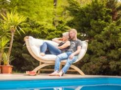 Gartenbank / Gartensofa 2-Sitzer Amazonas Siena Due Kissen Anthracite -Deutschland Garten Zier Verkaufs-Shop 9a599de90fab69b888d2233bd783fa9d