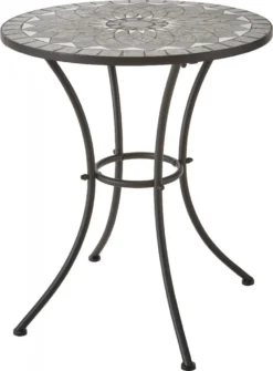 Como Tisch Rund Ø 60cm Schwarz / Mosaikoptik -Deutschland Garten Zier Verkaufs-Shop 9a962093f40fa373dee7322ef864fb13