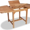 VidaXL Ausziehbarer Gartentisch (110-160)x80x75 Cm Massivholz Teak