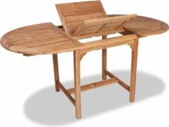 VidaXL Ausziehbarer Gartentisch (110-160)x80x75 Cm Massivholz Teak