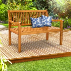 Tillvex® Gartenbank Holz Parkbank Massiv Sitzbank Garten Gartenmöbel 2-Sitzer -Deutschland Garten Zier Verkaufs-Shop 9adaa382ab8f0b62a1f75e51bb5b7333