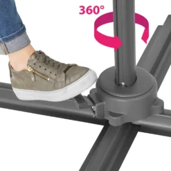 Tectake Sonnenschirm Ampelschirm Ø 300cm Mit Fußpedal Und Schutzhülle - Grau -Deutschland Garten Zier Verkaufs-Shop 9b28b8eda7517cbf33846a6a25712ce4