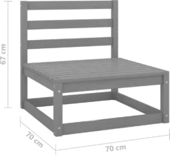 VidaXL Garten-Mittelsofas 2 Stk. Grau Kiefer Massivholz -Deutschland Garten Zier Verkaufs-Shop 9b3c8ca4343564032412935b9bd16eaf